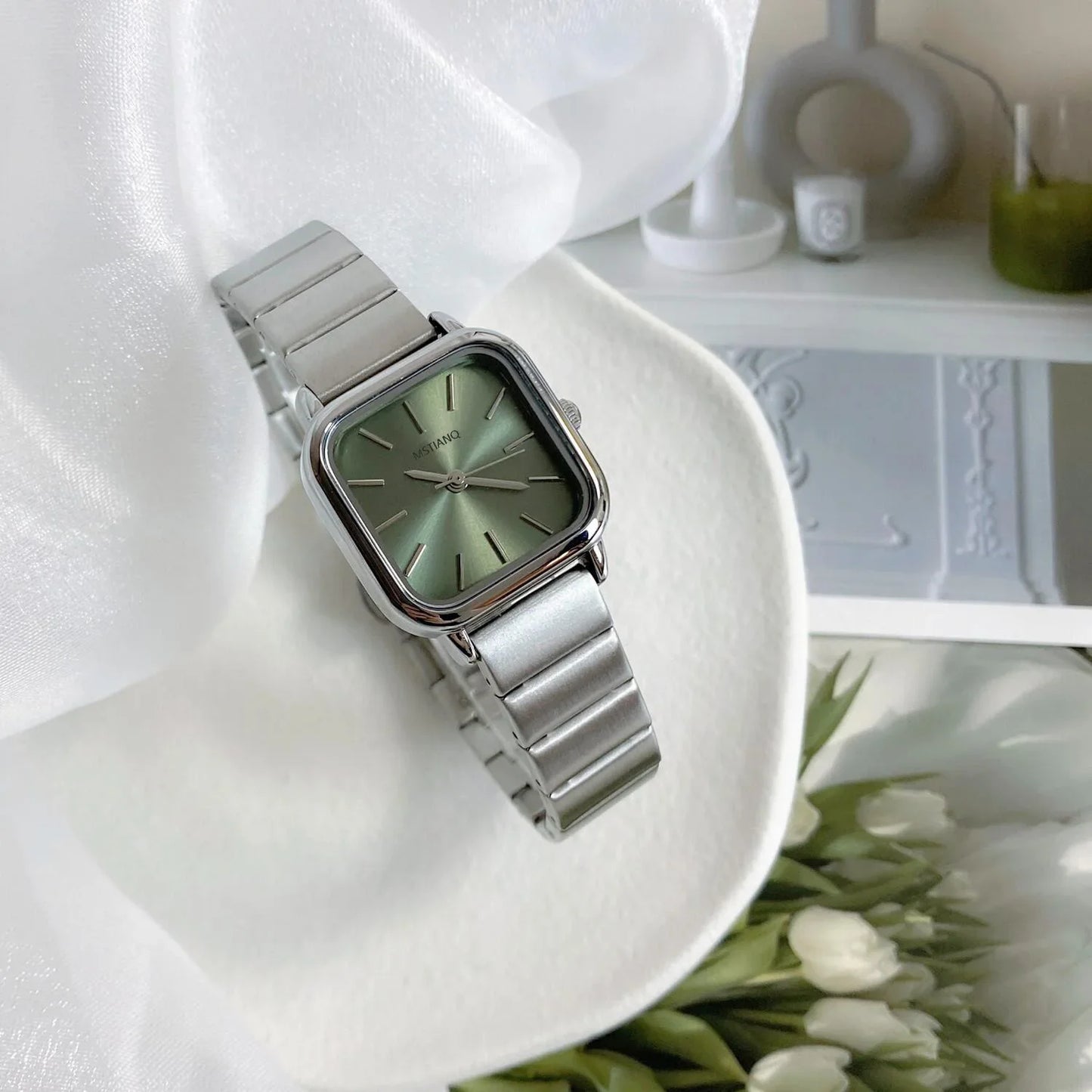 Fashion Steel Belt Ladies Quartz