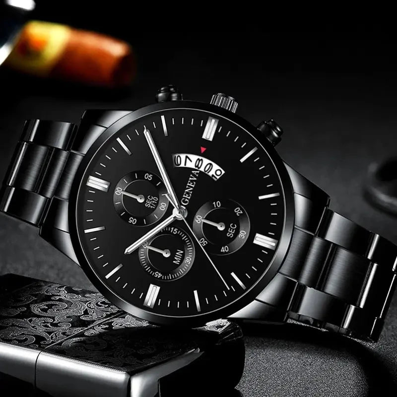 Fashion Mens Watches Luxury Black