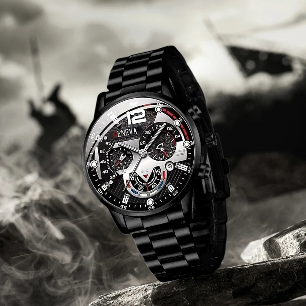 Fashion Mens Watches Luxury Black