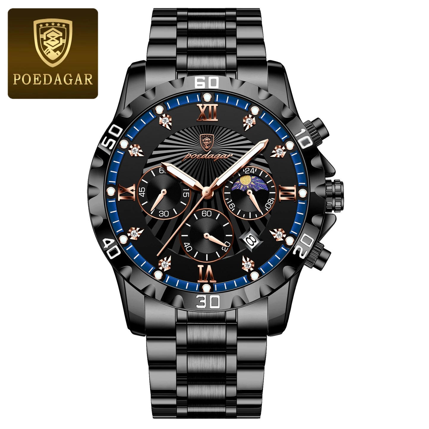 POEDAGAR Luxury Military Watch For Men