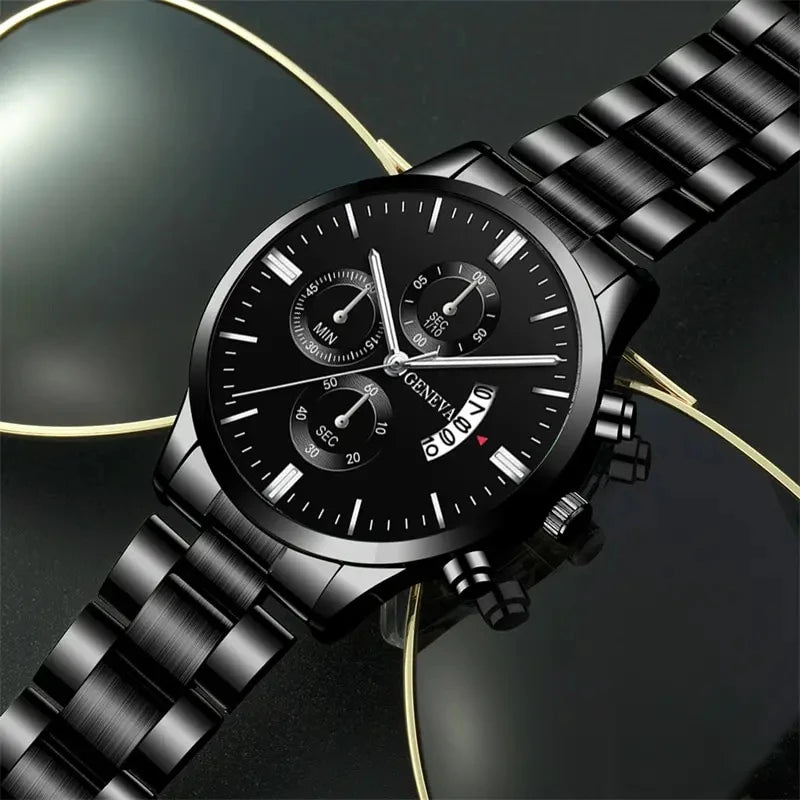 Fashion Mens Watches Luxury Black