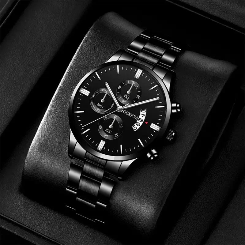 Fashion Mens Watches Luxury Black