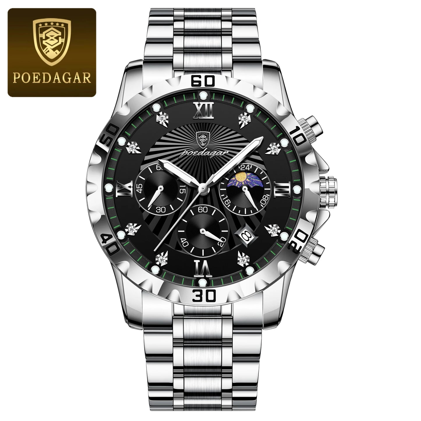 POEDAGAR Luxury Military Watch For Men