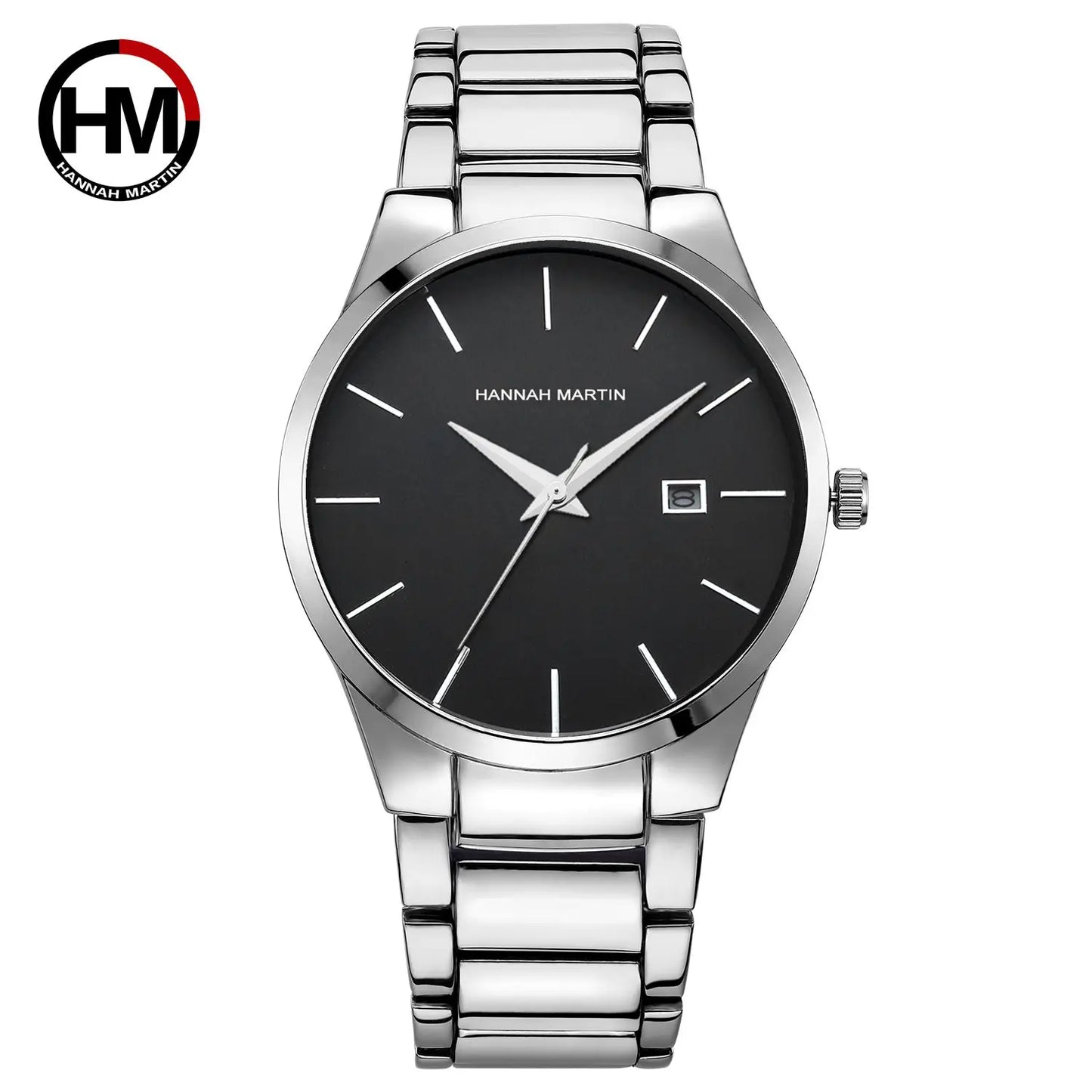 Calendar Stainless Steel Quartz