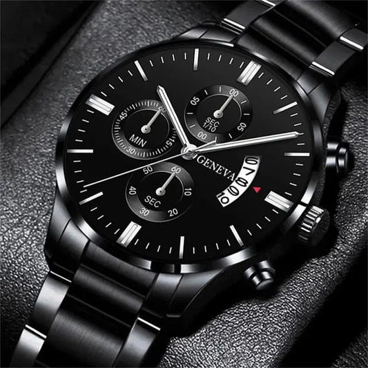 Fashion Mens Watches Luxury Black